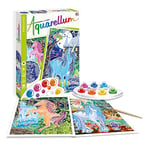 SentoSphère - AQUARELLUM PHOSPHO - LICORNES - Kit peinture - Peinture Aquarellable Magique - A partir de 7 ans - fabriqué en France