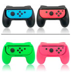 Grips (Poignées) Compatible Avec Nintendo Switch Joy-Cons Pour Plus De Confort - (2x Noir+1x Rose Et 1x Vert )