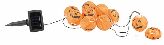 Guirlande à LED avec 10 lampions "citrouilles d'Halloween" - Solaire - Lunartec