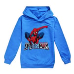 Spider-Man 3D-tryckt barnhoodie, långärmad tröja, blå blue 130cm