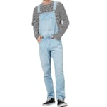 Herr Dungarees Denim Overaller Haklapp och Byxor Jeans Jumpsuit Byxor Rompers ljusblå light blue 2xl