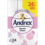 Andrex Gentle Clean Toilet Roll 2 Ply 4978911 24 Rolls of 200 Sheets