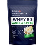 BioSalma Whey 80 Vanilj &  Päron Vassleprotein 1 kg