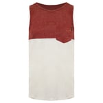 Vans Off The Wall Round Neck Sleeveless White/Brown Mens Tank Top VN0ONXFXM Cotton - Size Medium