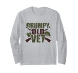 Grumpy Old Vet Funny Military Veteran Men Women Long Sleeve T-Shirt