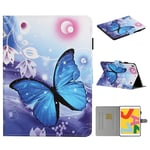 iPad 10.2" 2021/2020/2019, Air 10.5 2019-deksel - Blue Butterfly