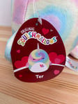 Squishmallow Limited Edition Valentine 2023 Ter Narwhal Soft Toy Rainbow Tie-Dye