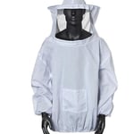 Veste de protection respirante pour apiculteur,vêtements d'apiculture complets,outils d'apiculture à capuche imbibés,anti-piqûre - Type white #A