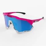 Scicon Aeroshade XL sykkelbriller pink fluo/multimirror blå