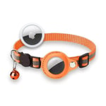 Apple Airtag + AirTag halsband för hund & katt - Orange