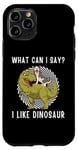 Coque pour iPhone 11 Pro Adorable chien Husky Kawaii What Can I Say I Like Dinosaure