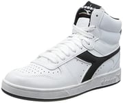 Diadora Mixte Magic Basket Mid Icona Chaussure de Gymnastique, White White Black, 45 EU