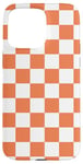 iPhone 15 Pro Max Classic Orange & White Checkered Big Vintage Checkerboard Case