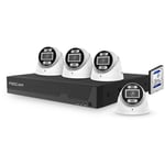 Foscam - Kit vidéosurveillance numérique PoE 4 caméras T5EP avec disque dur 2T inclus