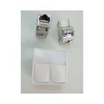 Schneider Electric - Prise double RJ45 CAT6 ftp blanc polaire format 45X45mm avec porte-étiquette s-one altira ALB44336N