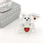 Choice Crystal Bear I Love You Sign Red Heart Bear  Boy/Girl Baby Shower Favors