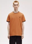 Fred Perry Twin Tipped T-Shirt, Marmalade/Black