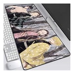 ITBT Demon Slayer Tapis De Souris 800X300Mm Gaming Mousepad, Clavier Étendu, Tapis De Souris Professionnel De Jeu Mousepad avec Base De 3 Mm D'Épaisseur, pour Ordinateurs Portables, Pc, C