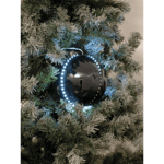 Europalms LED Snøball 8cm, sort 5x