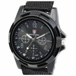 MEN Boy Children Kids Sport SWISS Flag SMART Watch Army Adult Time Black UK FREE