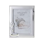 Valenti&Co – Cadre photo en argent 13 x 18 cm, parfait comme idée cadeau pour célébration, baptême, anniversaire d'enfant