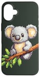 iPhone 16 Plus Arcade Retro Gaming 8-bit Pixelated Koala Bear for Kids Case