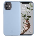 Woodcessories - Antibacterial Organic Case compatible with iPhone 11 / XR - Plastic free, plantbased, compostable, self-cleaning - Lavender Blue