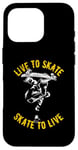 Coque pour iPhone 16 Pro Skateboard style rétro vieilli