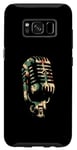Coque pour Galaxy S8 Microphone camouflage – Vintage Singer Live Music Lover