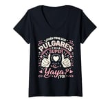 Womens Súper Yaya Regalo Yaya Cumpleaños Original Abuela V-Neck T-Shirt