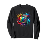 Splash Art Vintage Television TV Retro 70s 80s Sweatshirt