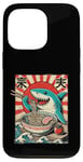 Coque pour iPhone 13 Pro Shark Ramen Anime japonais drôle graphique kawaii requin