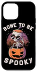 Coque pour iPhone 12 mini Bone To Be Spooky Squelette amusant Pun Jack O'Lantern