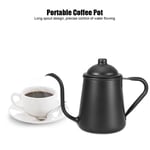 900ml Stainless Steel Black Household Portable Narrow Long Mouth Coffee Pot HG