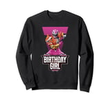 Power Rangers Birthday Girl Dino Fury Pink Ranger Epic Pose Sweatshirt