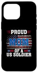 Coque pour iPhone 16 Pro Max Veteran American USA Flag Patriot Proud Mom Of A US Soldier