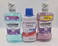 Listerine Total Care Sensitive, Listerine Total Care 600ml, Corsodyl Daily Mouth