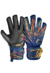 REUSCH Attrakt Silver Junior Gants de Gardien Jeunesse Unisexe, 4411 Premium Blue/Gold/Black, 5