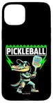 Coque pour iPhone 15 Plus Un crocodile jouant au pickleball - Ambiances amusantes