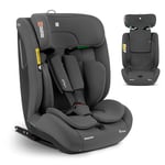 KikkaBoo i-Size i-FLIT Siège auto 76-150 cm, siège auto groupe 1 2 3 ISOFIX, de 15 mois à 12 ans, de 9 à 36 kg, Top Tether, Side Protect Système SPS, 12 positions appuie-tête, gris foncé