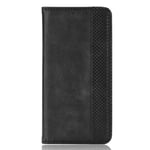 SPAK TCL 20 SE Case,Premium Leather Wallet Flip Cover for TCL 20 SE (Black)