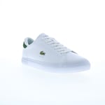 Lacoste Powercourt 224 1 SMA Mens White Leather Lifestyle Trainers Shoes