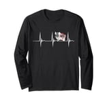 Wild Boar Hunting Razorback Target Heartbeat EKG Pulse Beat Long Sleeve T-Shirt