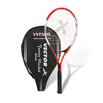 Vector X Vxt 520 27 inches Senior with 3/4th Cover Strung Tennis Racquet (Red, White) (Red)