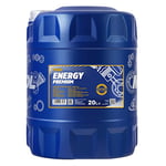 Mannol 20 Litre Energy Premium 5W-30 Engine Oil C2/C3 Universal Synthetic Ester Technology, Yellow-brown