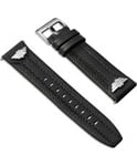 Police Urban Rebel Black Leather Apple Strap