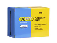 Tacwise 0369 Agrafes Galvanisées Type 71/10 mm, Boîte de 20.000