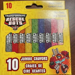 Transformers rescue bots jumbo Crayons - New -  Rare Made In USA