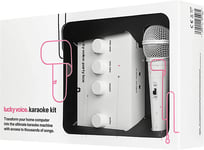 Lucky Voice Karaoke Machine & Karaoke Microphone for Adults & Kids - White - Kit