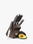 Taylor's Eye Witness Syracuse Ash Wood Filled Knife Block Set, 5 Piece